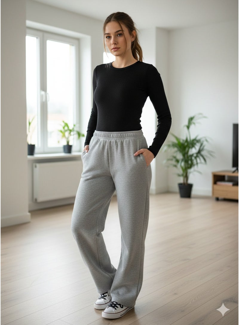 بدايه مودا بيزك توب قطن ديربى بأكمام طويلة - حريمى وبناتى - Image 3